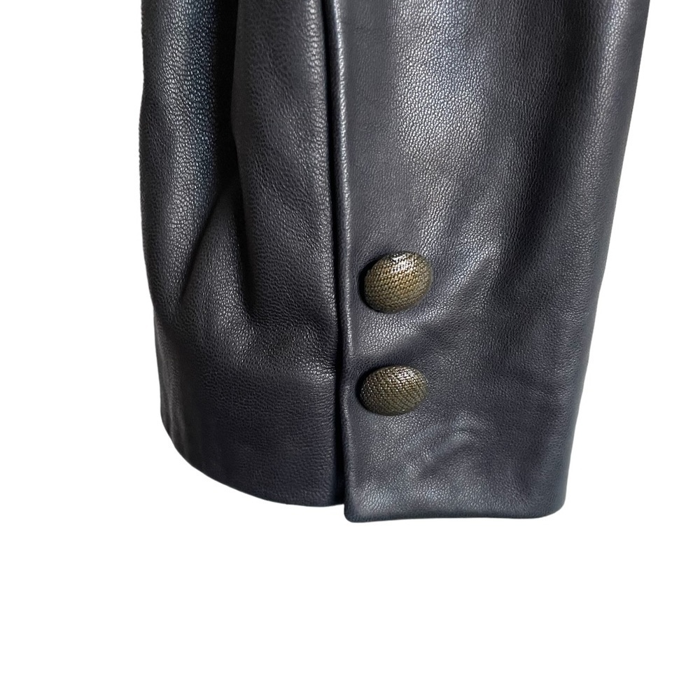 L’AGENCE Lamb Leather Double Breasted Blazer Size 8 NWT - Picture 9 of 16